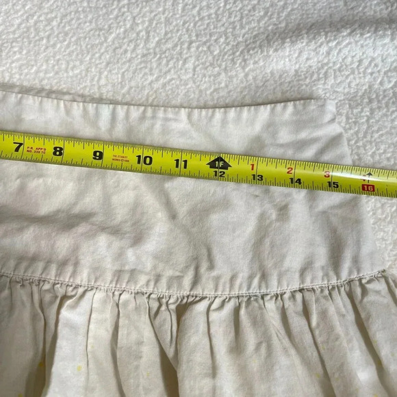 J.Jill Romantic Midi Skirt 6 Yellow Print Skirt Pleated Bohemian Cottagecore - Picture 7 of 9